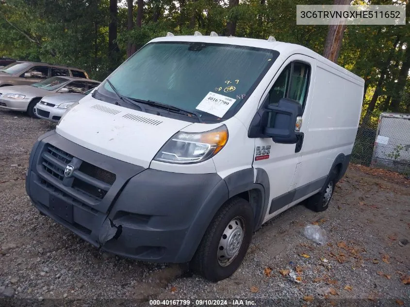 3C6TRVNGXHE511652 2017 Ram Promaster 1500 Low Roof 118 Wb