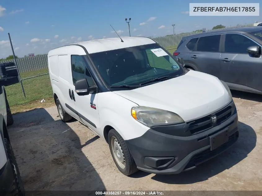 2017 Ram Promaster City Tradesman VIN: ZFBERFAB7H6E17855 Lot: 40358257