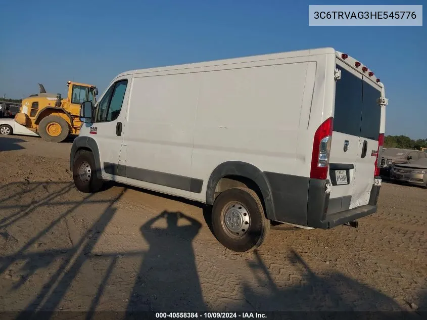 2017 Ram Promaster 1500 Low Roof 136 Wb VIN: 3C6TRVAG3HE545776 Lot: 40558384