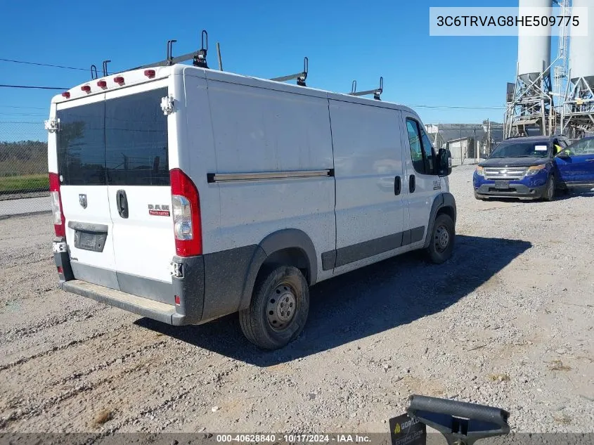 2017 Ram Promaster 1500 Low Roof 136 Wb VIN: 3C6TRVAG8HE509775 Lot: 40628840