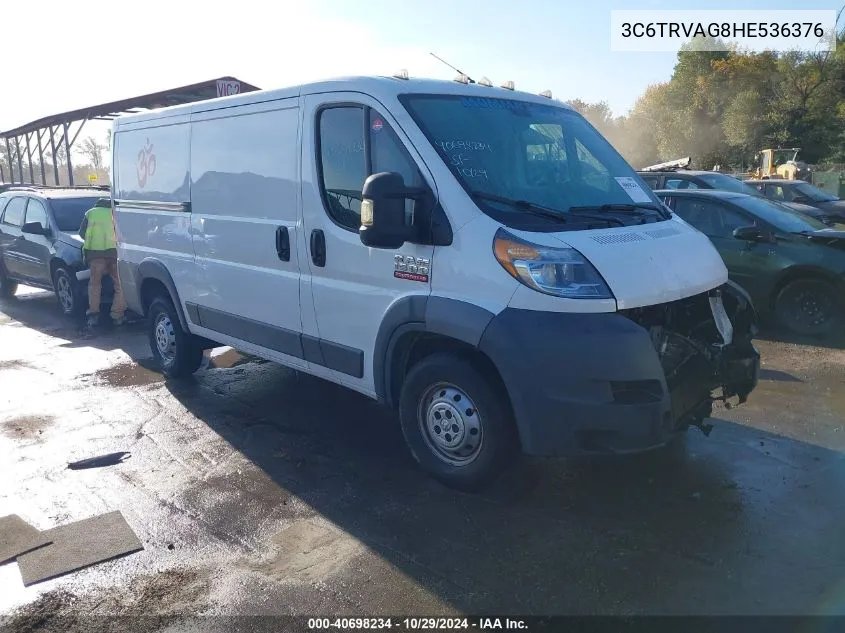 3C6TRVAG8HE536376 2017 Ram Promaster 1500 Low Roof 136 Wb