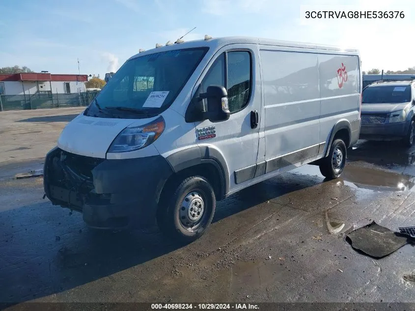 3C6TRVAG8HE536376 2017 Ram Promaster 1500 Low Roof 136 Wb