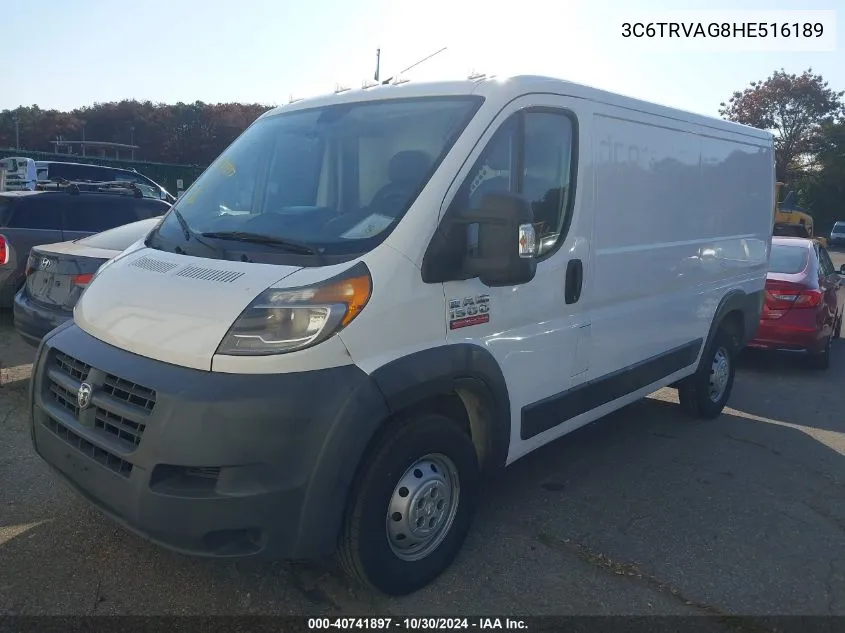 2017 Ram Promaster 1500 Low Roof 136 Wb VIN: 3C6TRVAG8HE516189 Lot: 40741897