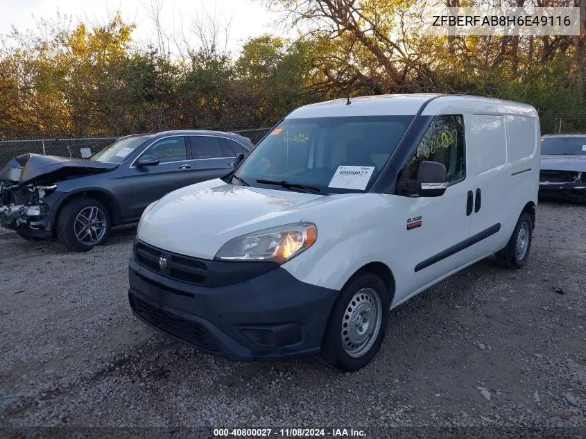 2017 Ram Promaster City Tradesman VIN: ZFBERFAB8H6E49116 Lot: 40800027