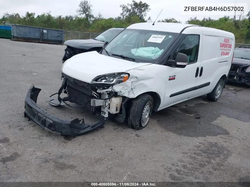 2017 Ram Promaster City Tradesman VIN: ZFBERFAB4H6D57002 Lot: 40805594