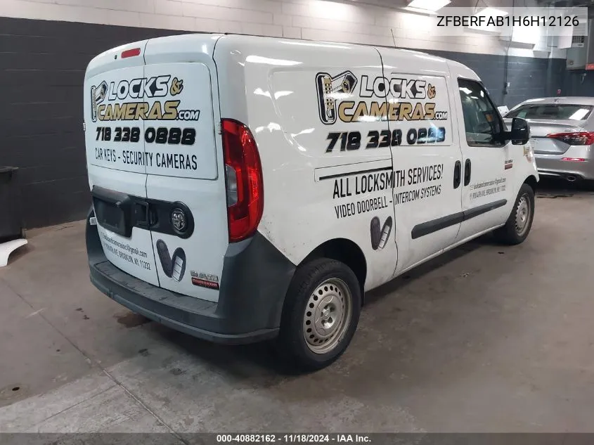 2017 Ram Promaster City Tradesman VIN: ZFBERFAB1H6H12126 Lot: 40882162