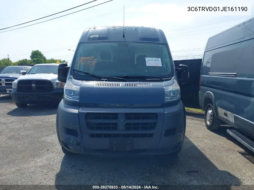 2018 Ram Promaster 2500 High Roof 159 Wb VIN: 3C6TRVDG1JE161190 Lot: 39375933