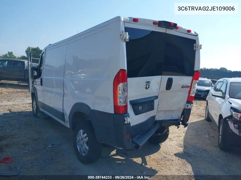 2018 Ram Promaster 1500 Low Roof 136 Wb VIN: 3C6TRVAG2JE109006 Lot: 39744233