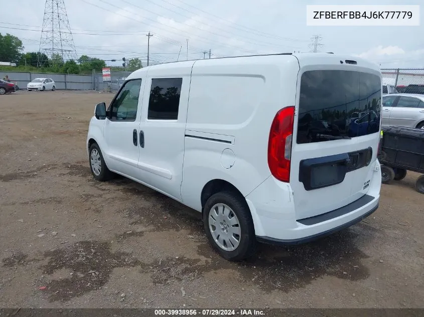 2018 Ram Promaster City Tradesman Slt VIN: ZFBERFBB4J6K77779 Lot: 39938956