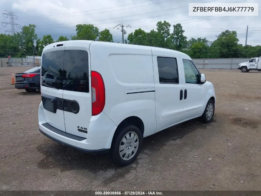 2018 Ram Promaster City Tradesman Slt VIN: ZFBERFBB4J6K77779 Lot: 39938956