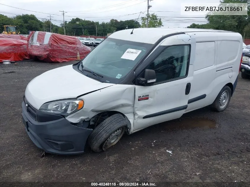 2018 Ram Promaster City Tradesman VIN: ZFBERFAB7J6J18661 Lot: 40248115