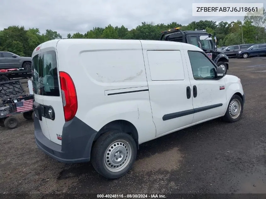 2018 Ram Promaster City Tradesman VIN: ZFBERFAB7J6J18661 Lot: 40248115