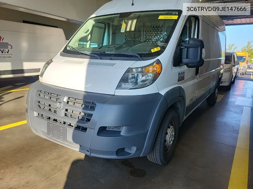 2018 Ram Promaster 2500 High Roof 159 Wb VIN: 3C6TRVDG9JE147666 Lot: 40580526