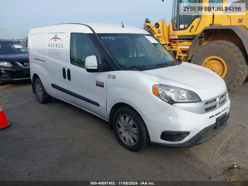 2018 Ram Promaster City Tradesman Slt VIN: ZFBERFBB1J6L84398 Lot: 40597482