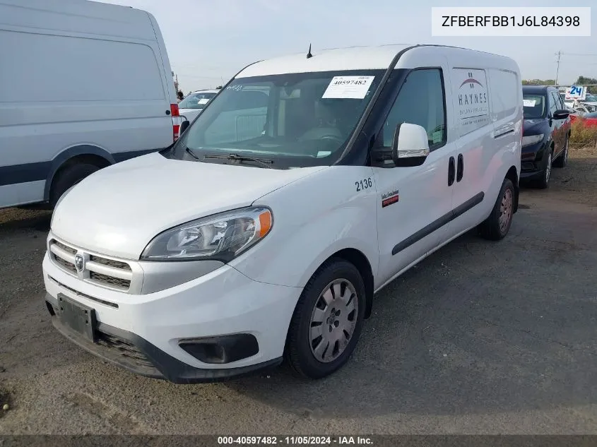 2018 Ram Promaster City Tradesman Slt VIN: ZFBERFBB1J6L84398 Lot: 40597482