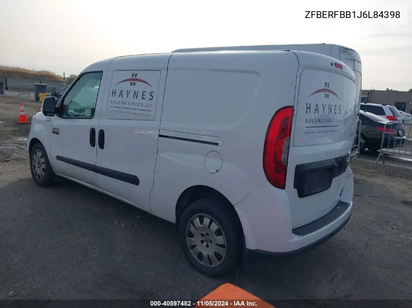 2018 Ram Promaster City Tradesman Slt VIN: ZFBERFBB1J6L84398 Lot: 40597482