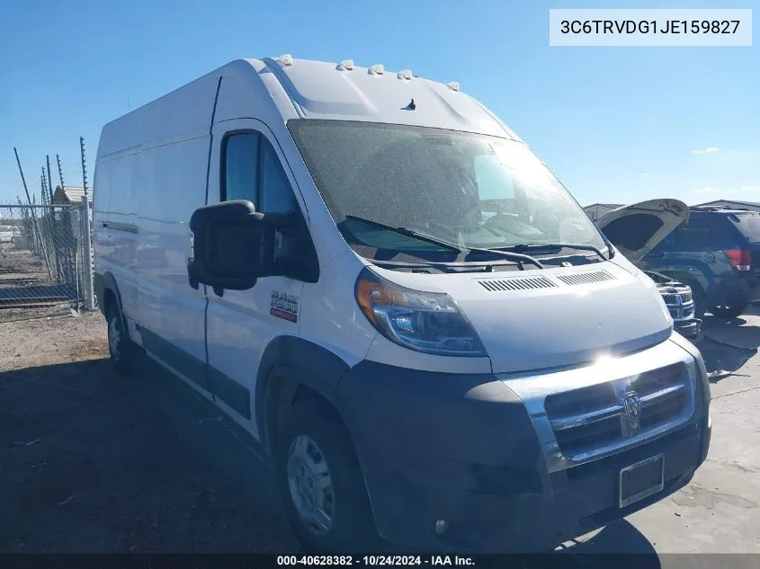 2018 Ram Promaster 2500 High Roof 159 Wb VIN: 3C6TRVDG1JE159827 Lot: 40628382