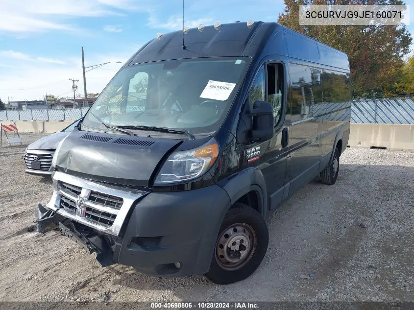 3C6URVJG9JE160071 2018 Ram Promaster 3500 Cargo Van High Roof 159 Wb Ext