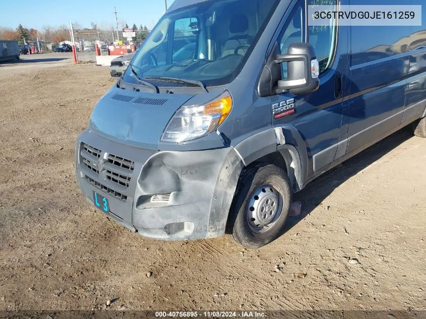 2018 Ram Promaster 2500 High Roof 159 Wb VIN: 3C6TRVDG0JE161259 Lot: 40756895