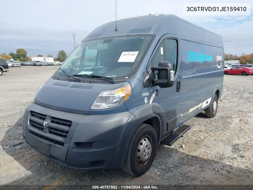 2018 Ram Promaster 2500 High Roof 159 Wb VIN: 3C6TRVDG1JE159410 Lot: 40757562