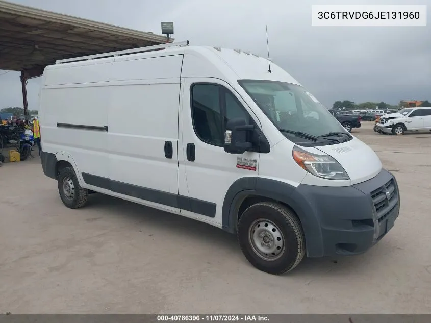 2018 Ram Promaster 2500 High Roof 159 Wb VIN: 3C6TRVDG6JE131960 Lot: 40786396