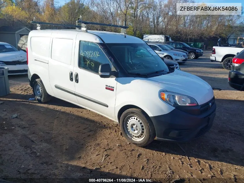 2018 Ram Promaster City Tradesman VIN: ZFBERFABXJ6K54086 Lot: 40796264