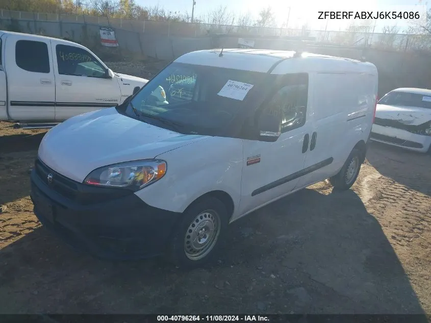 2018 Ram Promaster City Tradesman VIN: ZFBERFABXJ6K54086 Lot: 40796264