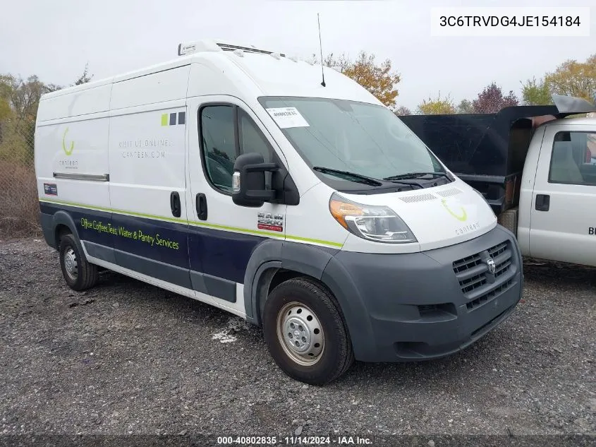 2018 Ram Promaster 2500 High Roof 159 Wb VIN: 3C6TRVDG4JE154184 Lot: 40802835