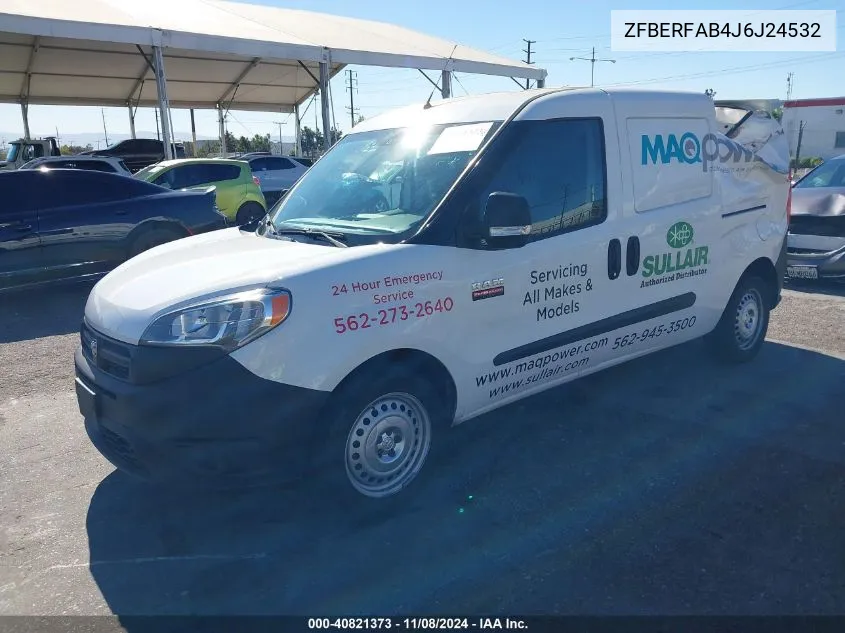 2018 Ram Promaster City Tradesman VIN: ZFBERFAB4J6J24532 Lot: 40821373