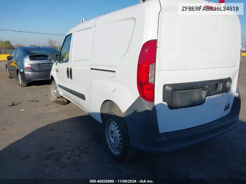 2018 Ram Promaster City Tradesman VIN: ZFBERFAB8J6L34518 Lot: 40825690