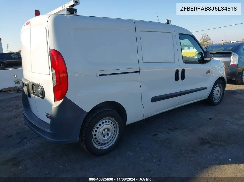 2018 Ram Promaster City Tradesman VIN: ZFBERFAB8J6L34518 Lot: 40825690