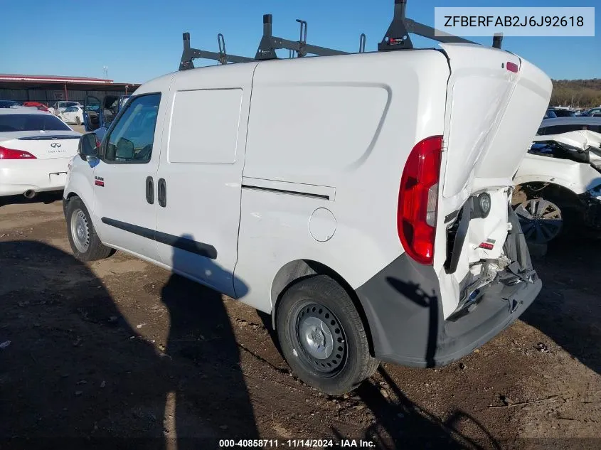 2018 Ram Promaster City Tradesman VIN: ZFBERFAB2J6J92618 Lot: 40858711