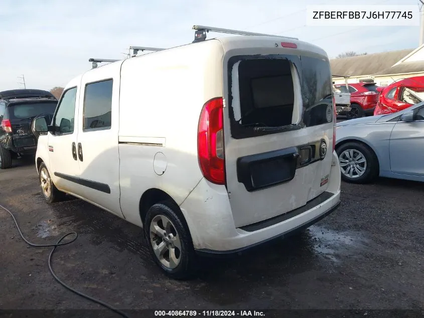 2018 Ram Promaster City Slt VIN: ZFBERFBB7J6H77745 Lot: 40864789