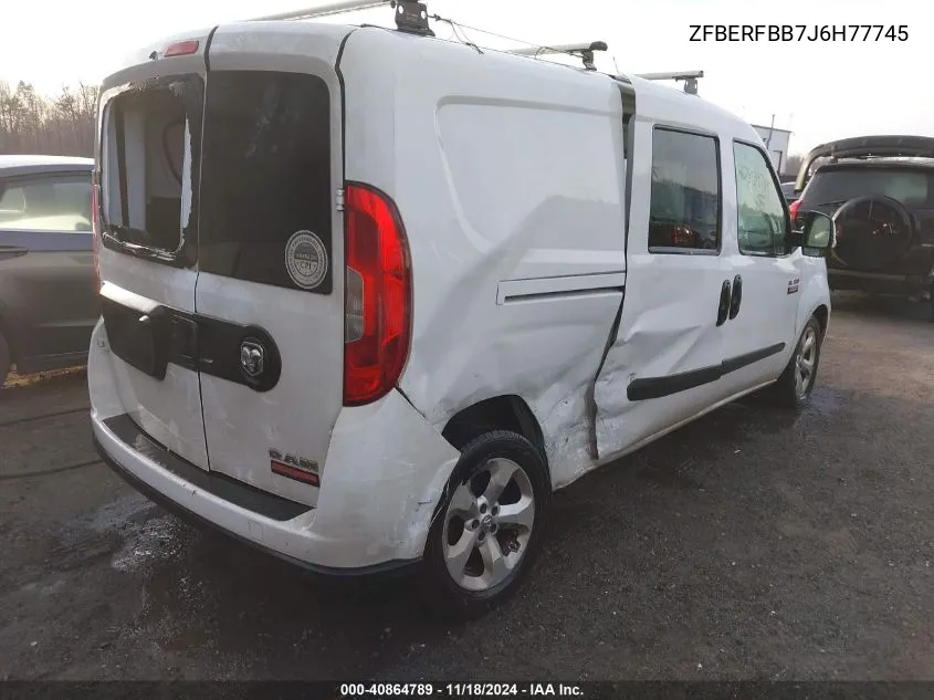 2018 Ram Promaster City Slt VIN: ZFBERFBB7J6H77745 Lot: 40864789