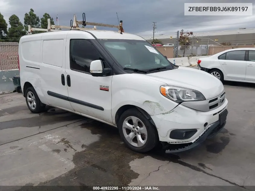 2018 Ram Promaster City Tradesman Slt VIN: ZFBERFBB9J6K89197 Lot: 40922295