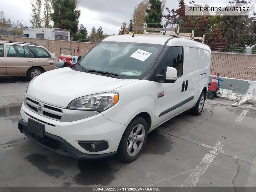 2018 Ram Promaster City Tradesman Slt VIN: ZFBERFBB9J6K89197 Lot: 40922295