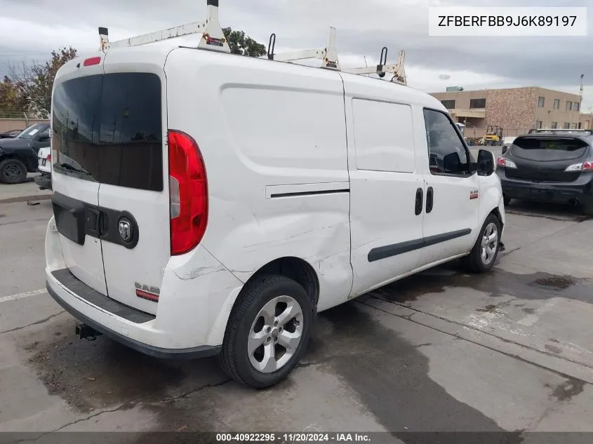 2018 Ram Promaster City Tradesman Slt VIN: ZFBERFBB9J6K89197 Lot: 40922295