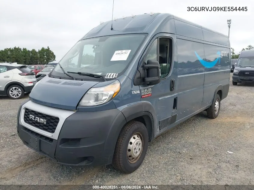 3C6URVJG9KE554445 2019 Ram Promaster 3500 Cargo Van High Roof 159 Wb Ext