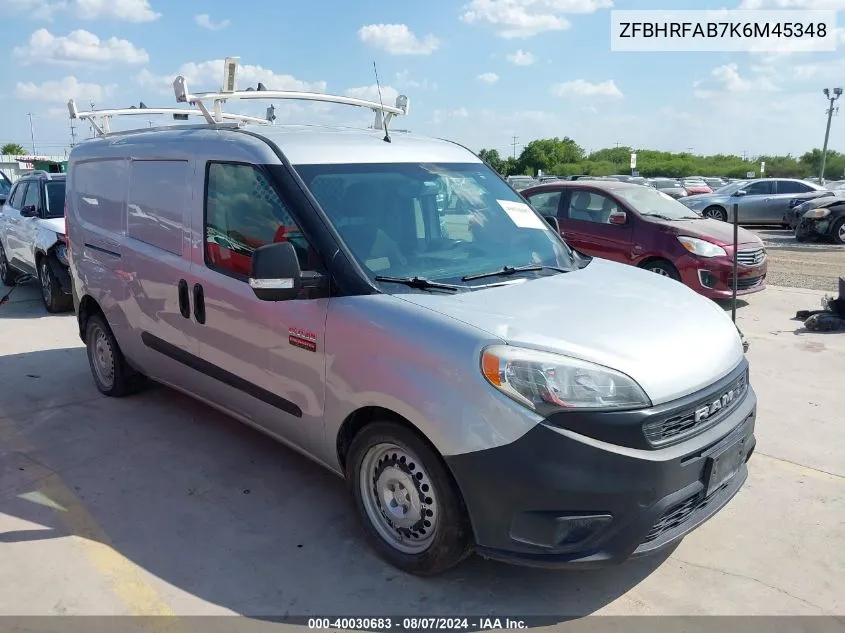 2019 Ram Promaster City Tradesman VIN: ZFBHRFAB7K6M45348 Lot: 40030683