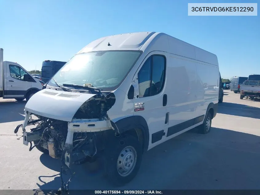 3C6TRVDG6KE512290 2019 Ram Promaster 2500 High Roof 159 Wb