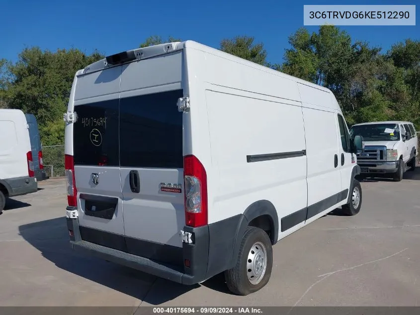 3C6TRVDG6KE512290 2019 Ram Promaster 2500 High Roof 159 Wb