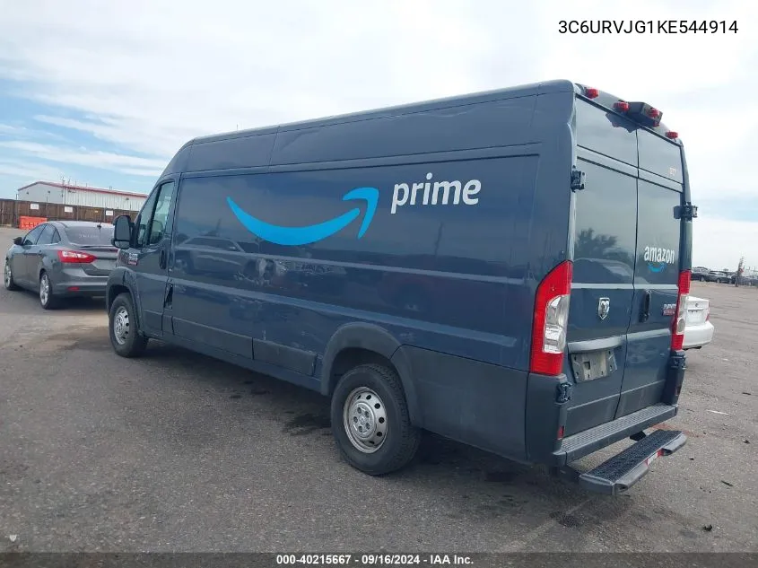 2019 Ram Promaster 3500 Cargo Van High Roof 159 Wb Ext VIN: 3C6URVJG1KE544914 Lot: 40215667