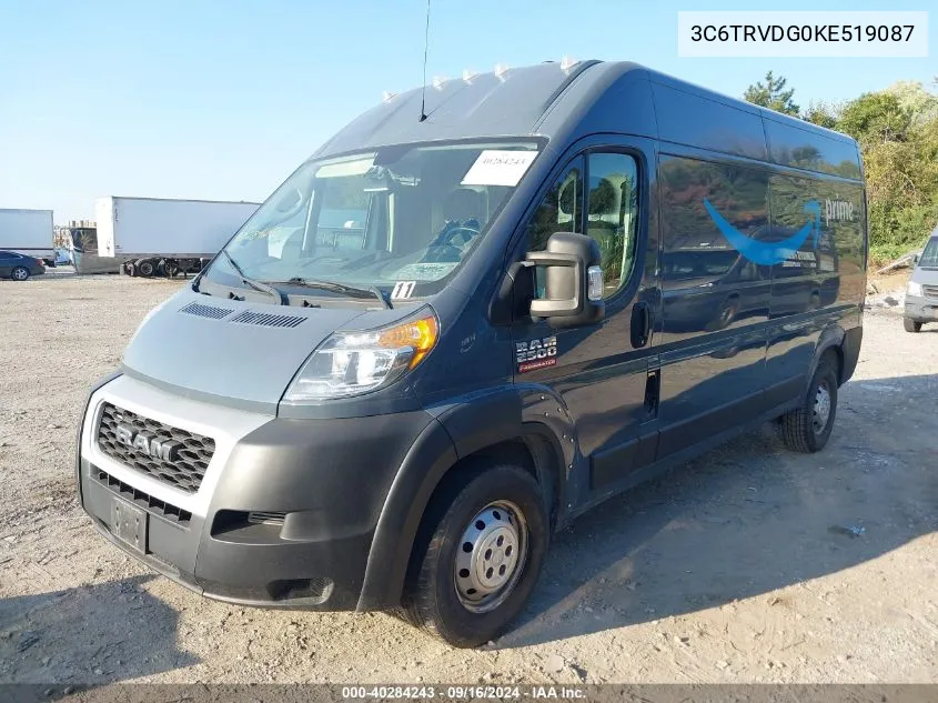 3C6TRVDG0KE519087 2019 Ram Promaster 2500 High Roof 159 Wb