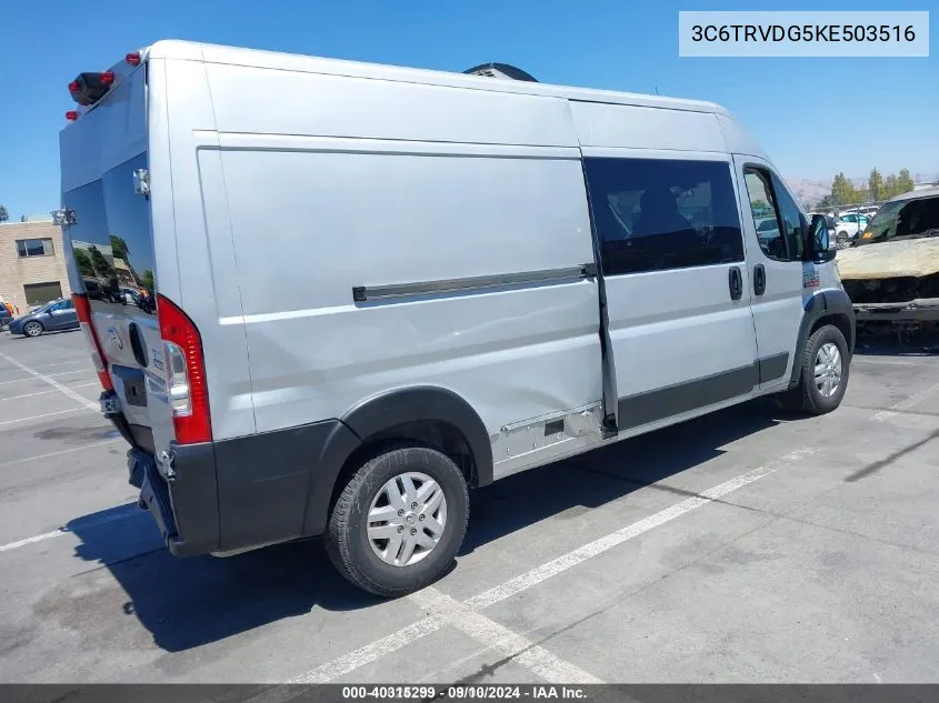 2019 Ram Promaster 2500 2500 High VIN: 3C6TRVDG5KE503516 Lot: 40315299