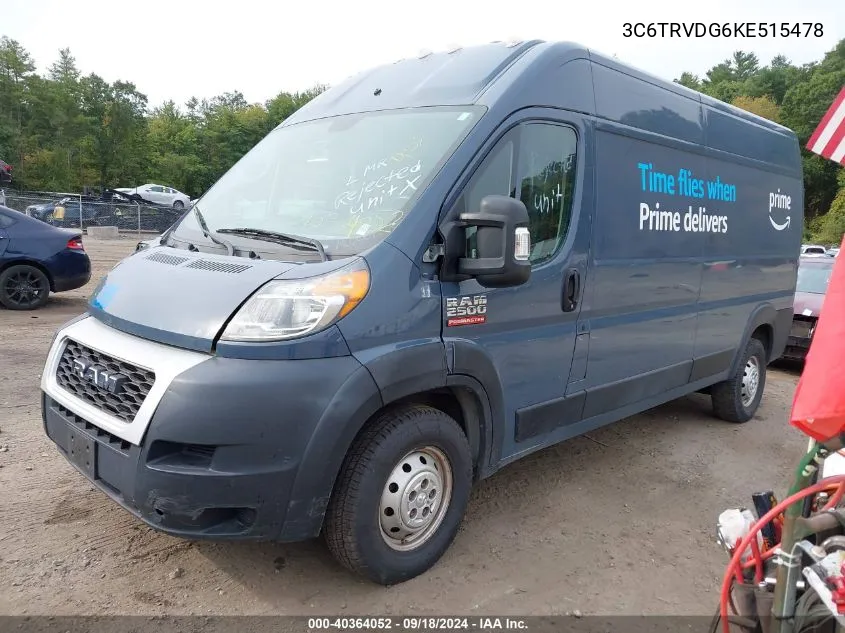 3C6TRVDG6KE515478 2019 Ram Promaster 2500 High Roof 159 Wb