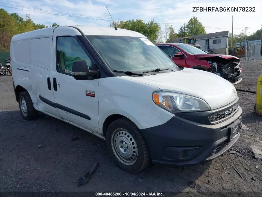 2019 Ram Promaster City Tradesman VIN: ZFBHRFAB6K6N78232 Lot: 40485206