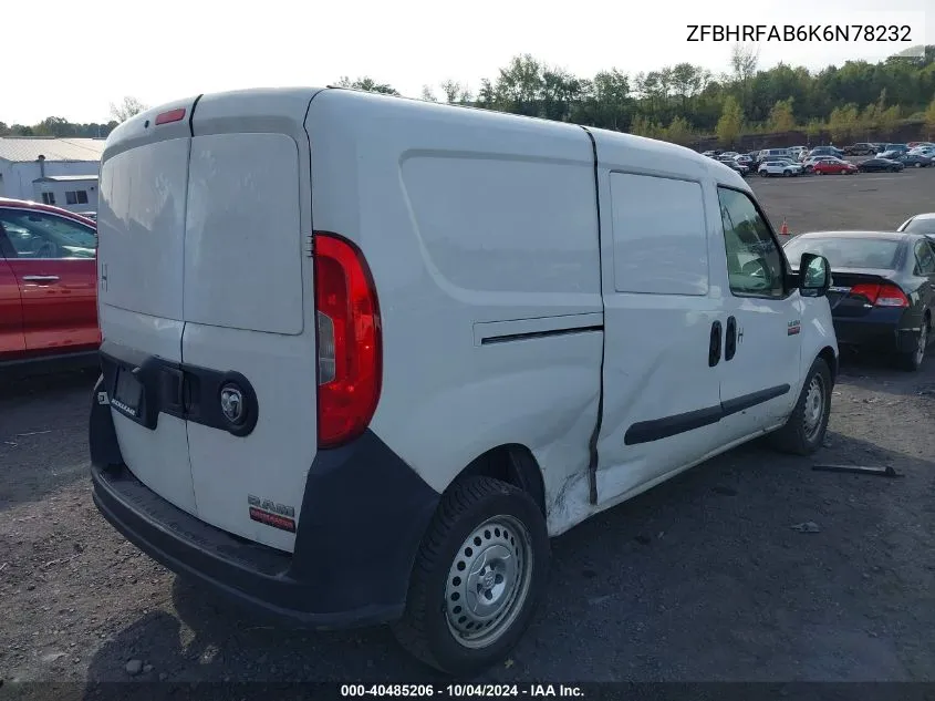 2019 Ram Promaster City Tradesman VIN: ZFBHRFAB6K6N78232 Lot: 40485206