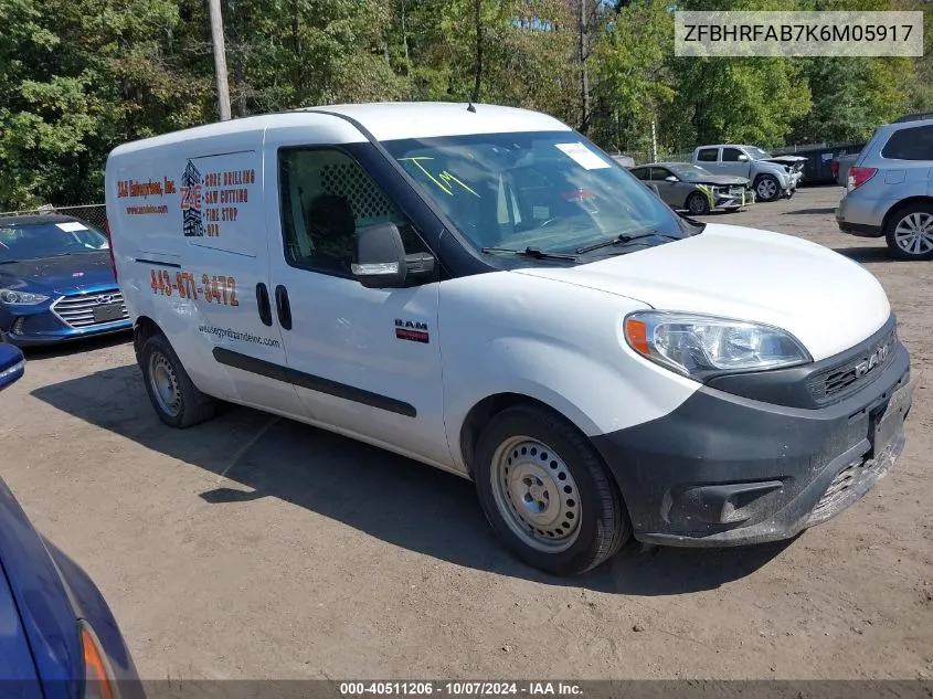 2019 Ram Promaster City Tradesman VIN: ZFBHRFAB7K6M05917 Lot: 40511206