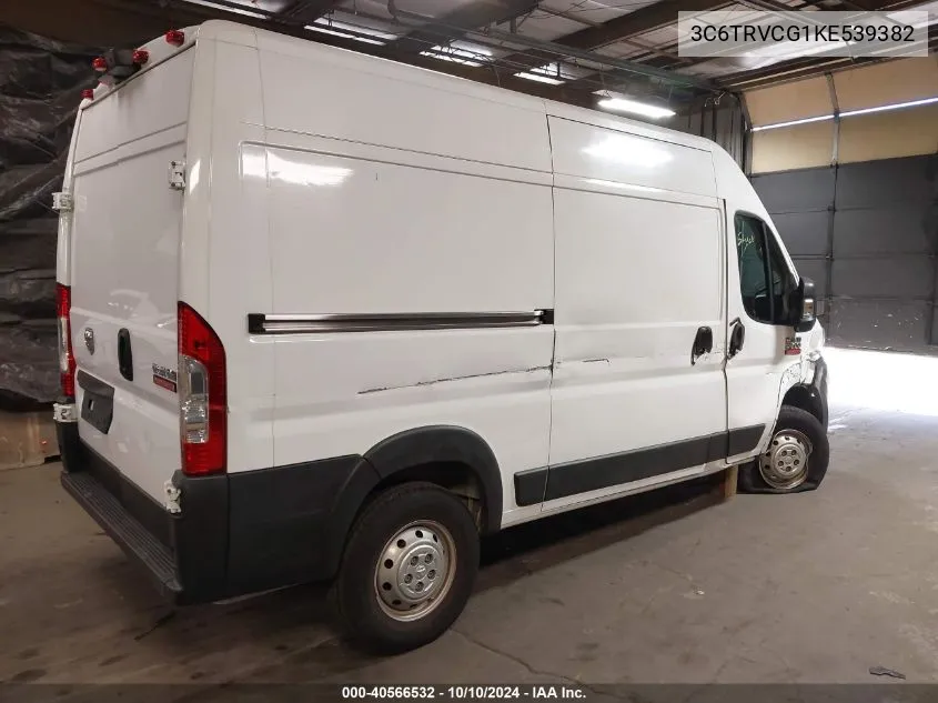 2019 Ram Promaster 2500 High Roof 136 Wb VIN: 3C6TRVCG1KE539382 Lot: 40566532