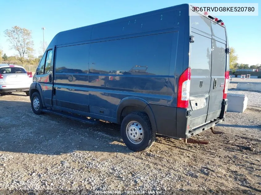 2019 Ram Promaster 2500 High Roof 159 Wb VIN: 3C6TRVDG8KE520780 Lot: 40567405